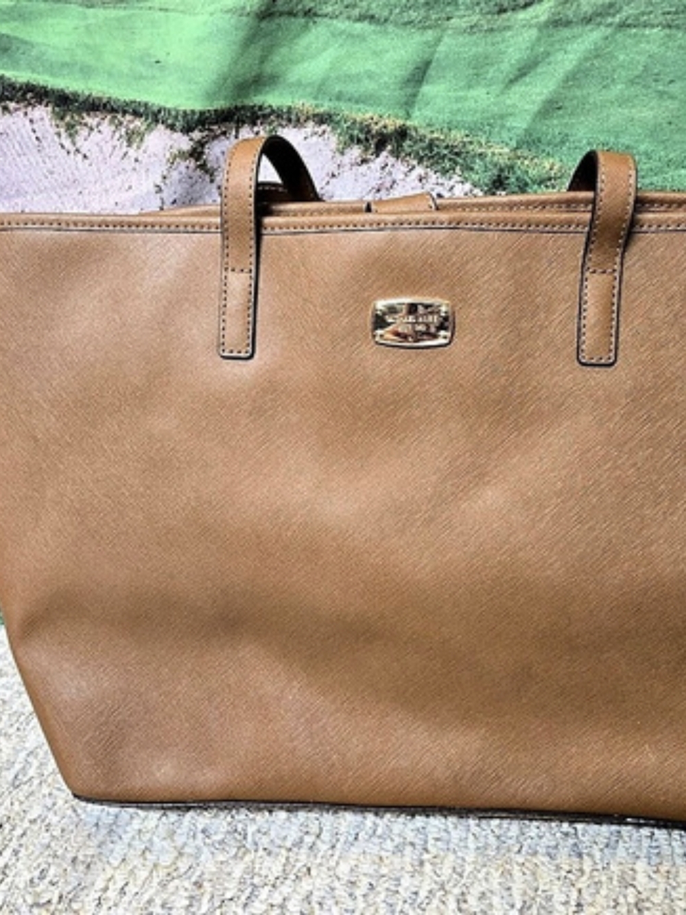 Michael Kors Jet Set Travel Saffiano Leather Tote Bag, Brown